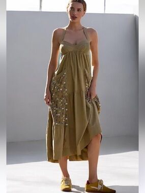 paulina halter printed sequin midi dress BHLDN Paulina Halter Printed Sequin Midi Dress at MarketFair Shoppes in Princeton, NJ
